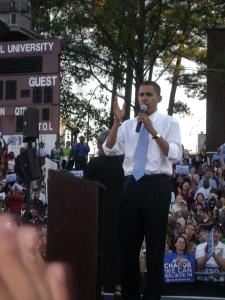 Candidate Obama in NCCU, Raleigh, NC November, 2007